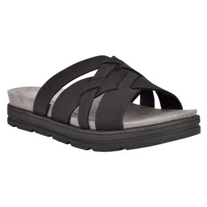 Easy Spirit Sestar Slide On Sandals Black Gray Women's Size 8.5 Arch Support